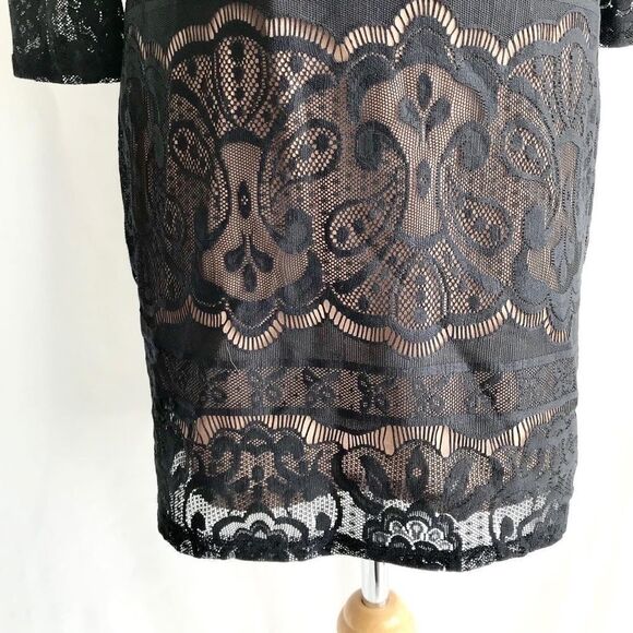 H&M Black Label Fitted Long Sleeve Lace Dress S - Picture 4 of 11